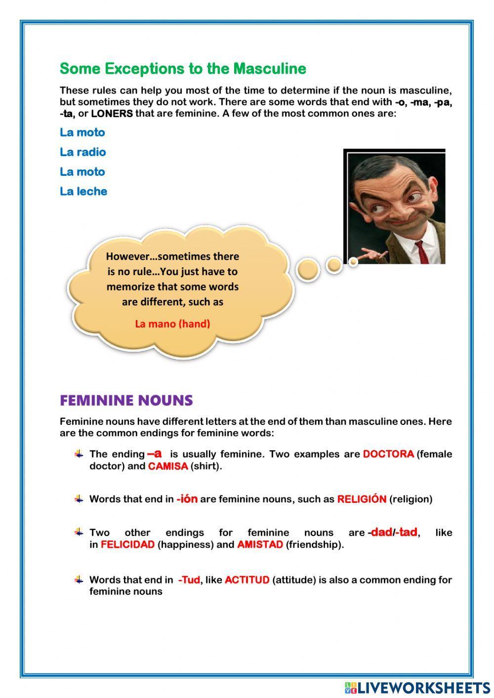 Articulos definidos e indefinidos