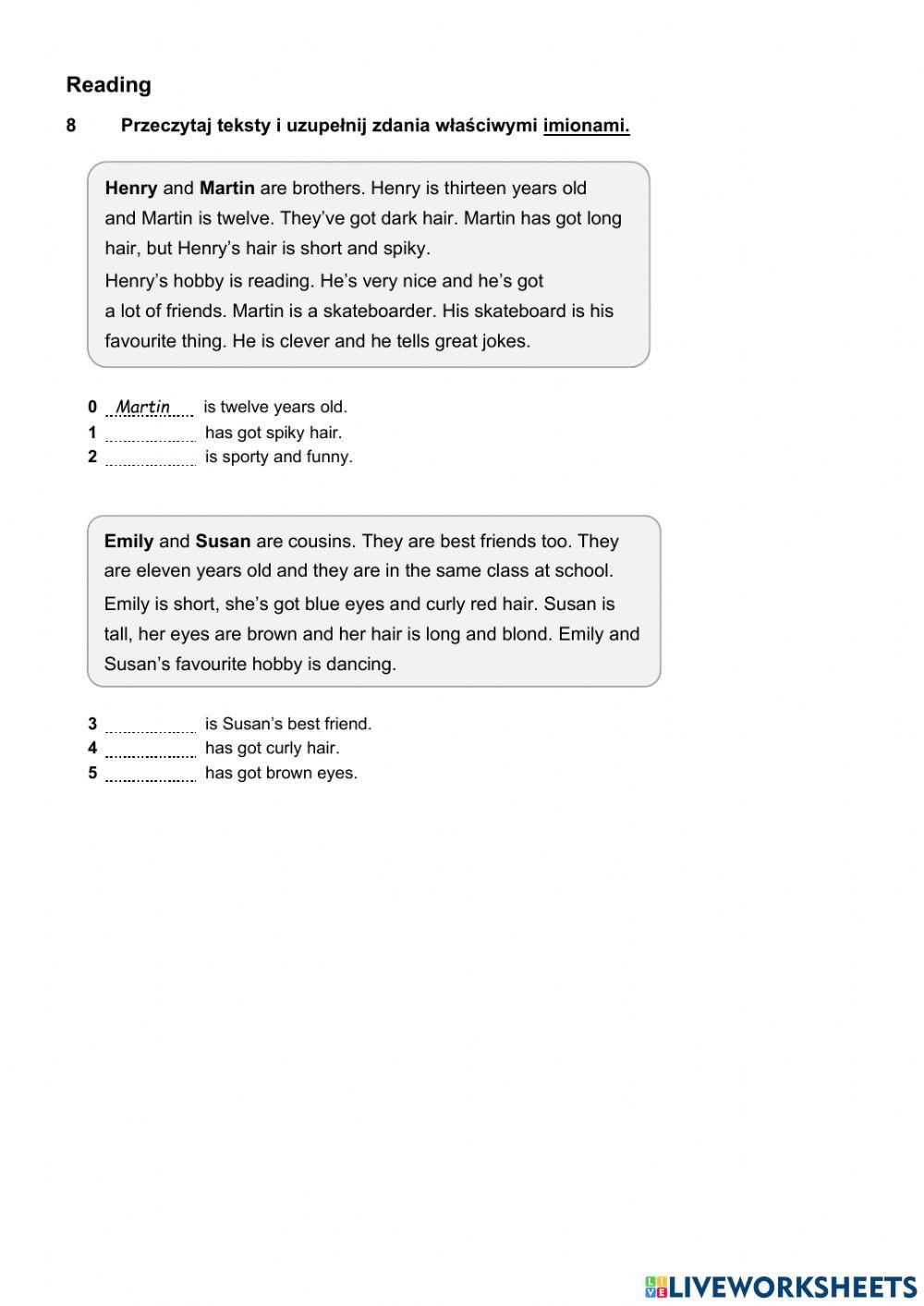 Parts of the body+have got test