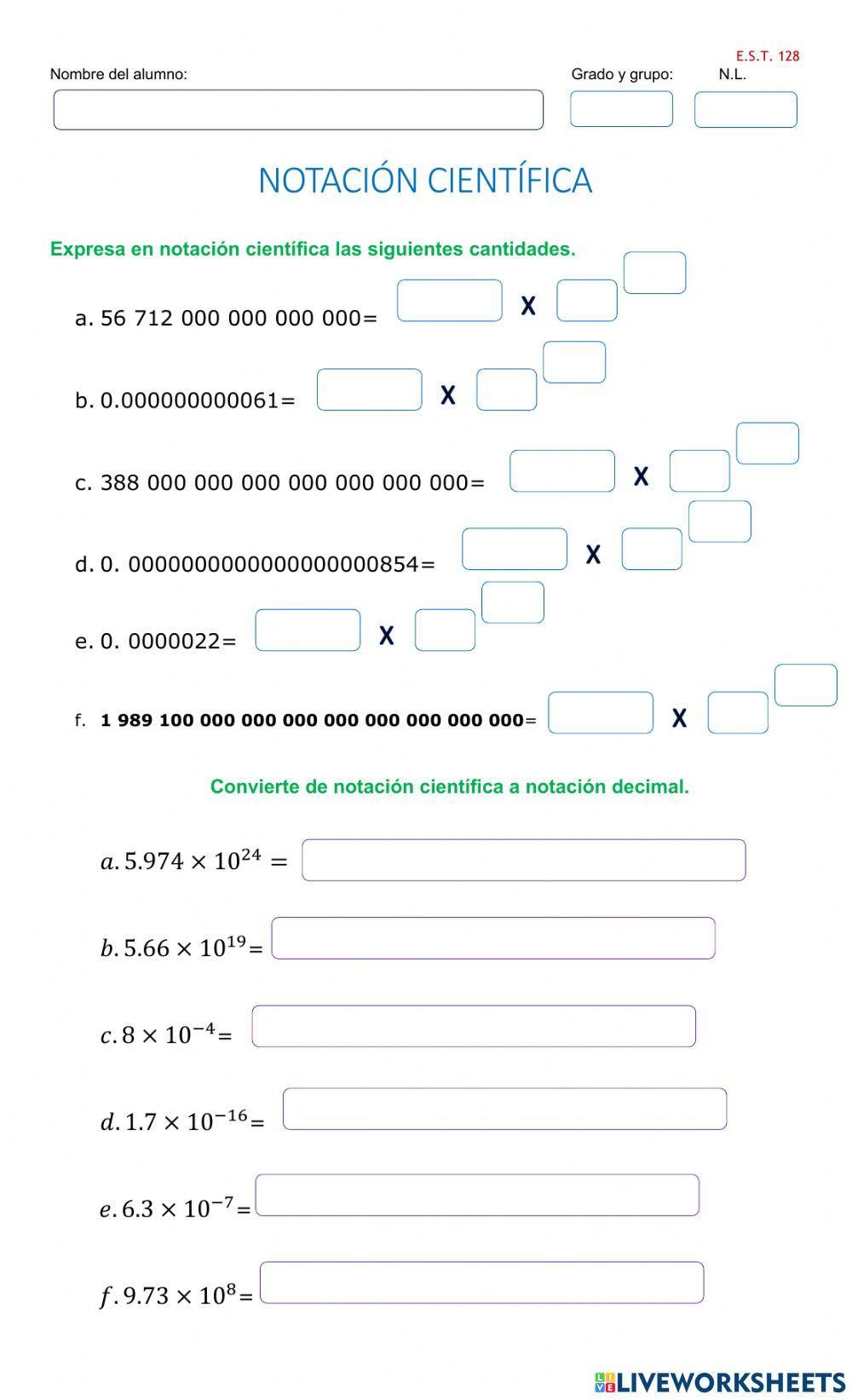 Notación científica
