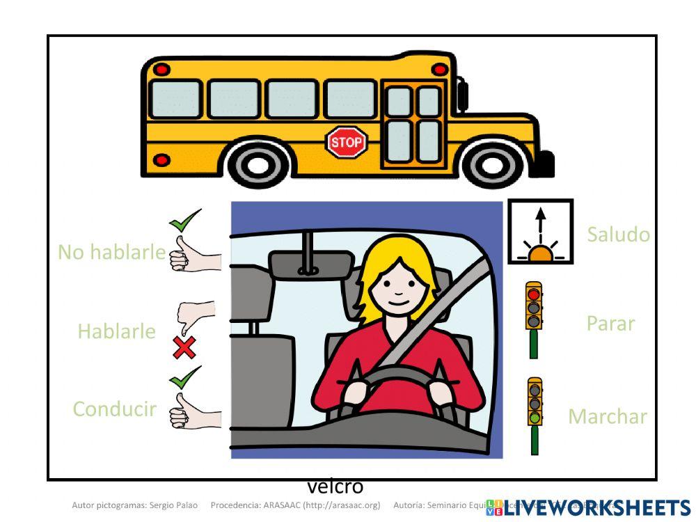 Material Teacch profesiones normas autobús
