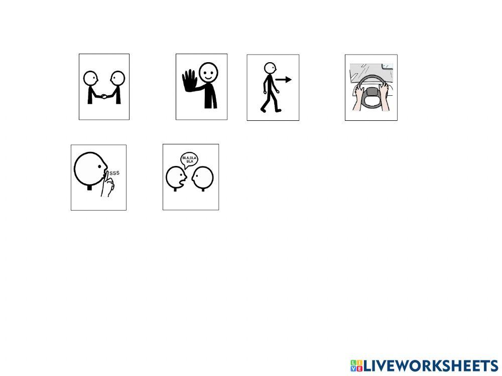 Material Teacch profesiones normas autobús