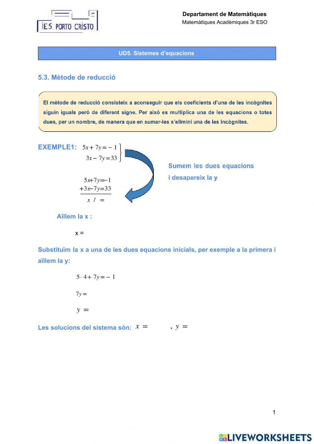 Mètode de reducció
