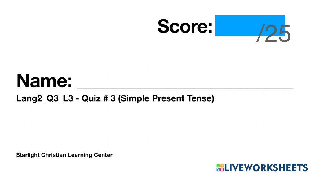 Simple Present Tense