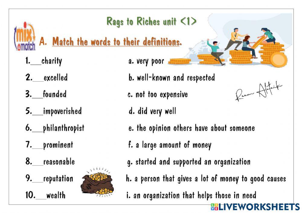 Rags to Riches 1 Rags to Riches 1