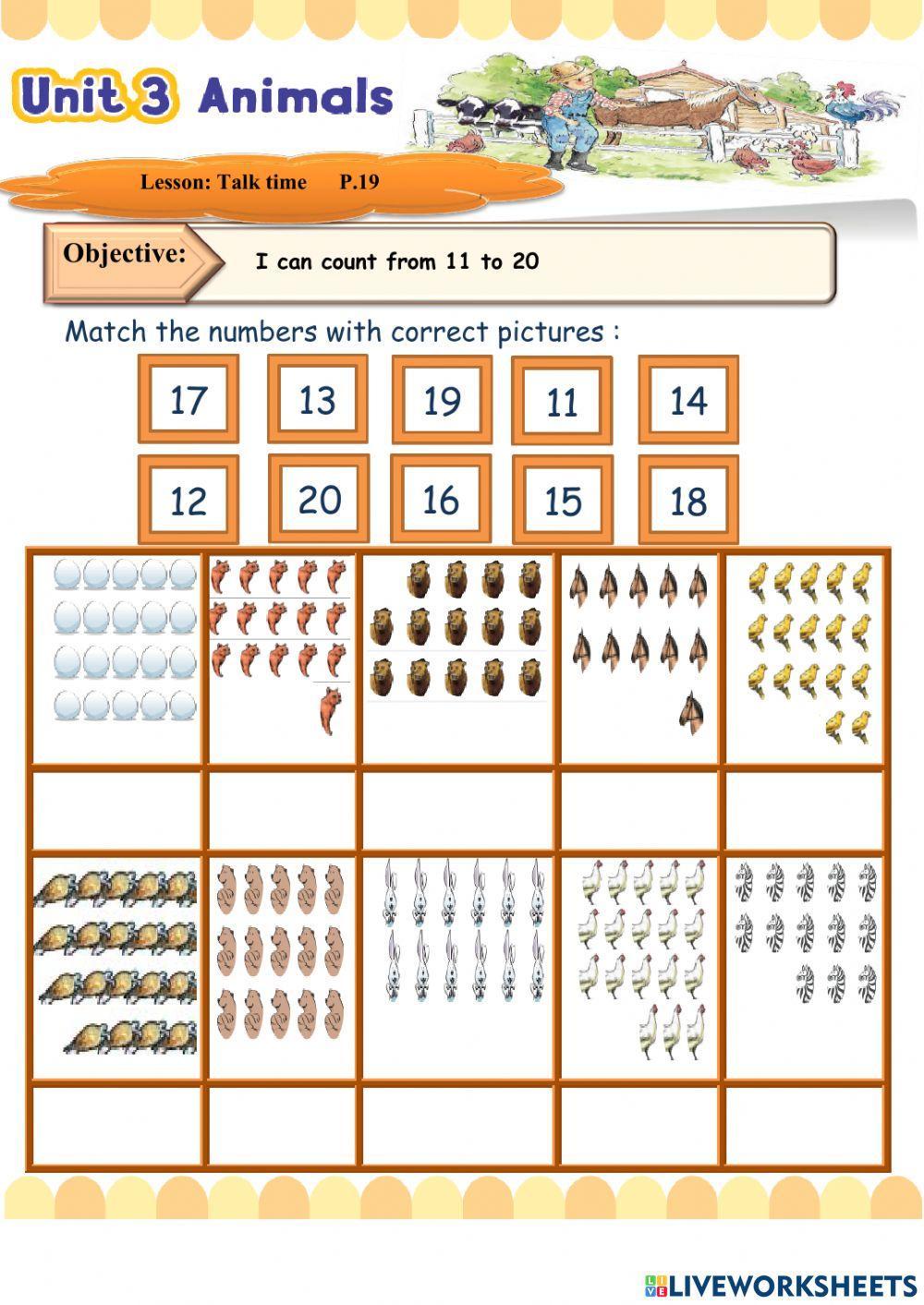 Food worksheet - count numbers Food worksheet - count numbers