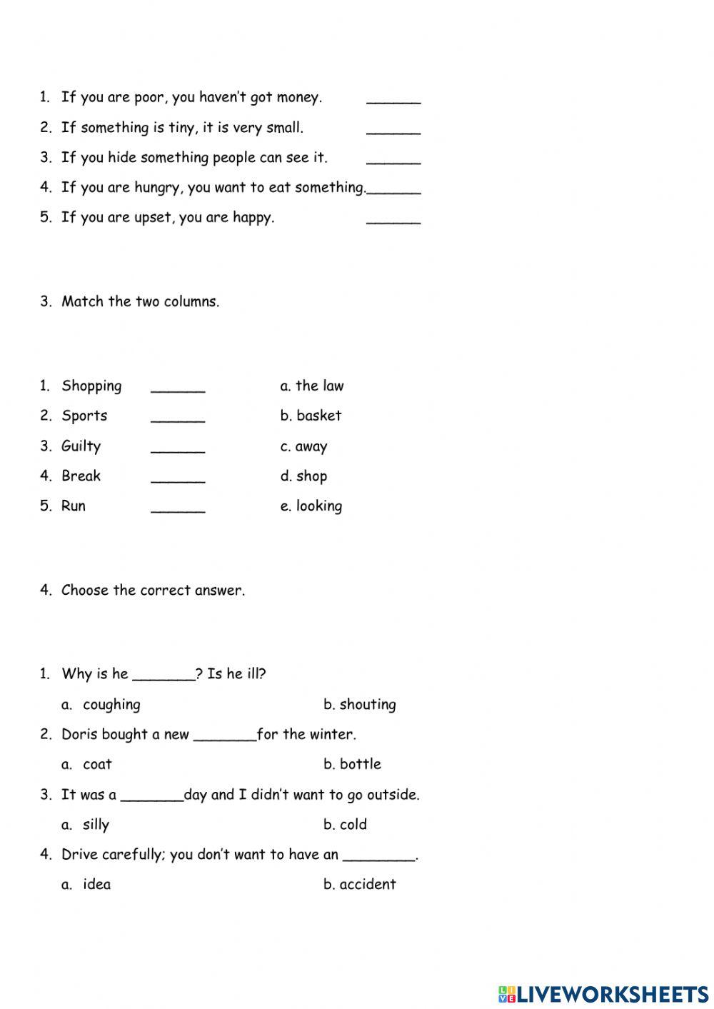 Revision test : unit 2, b' class