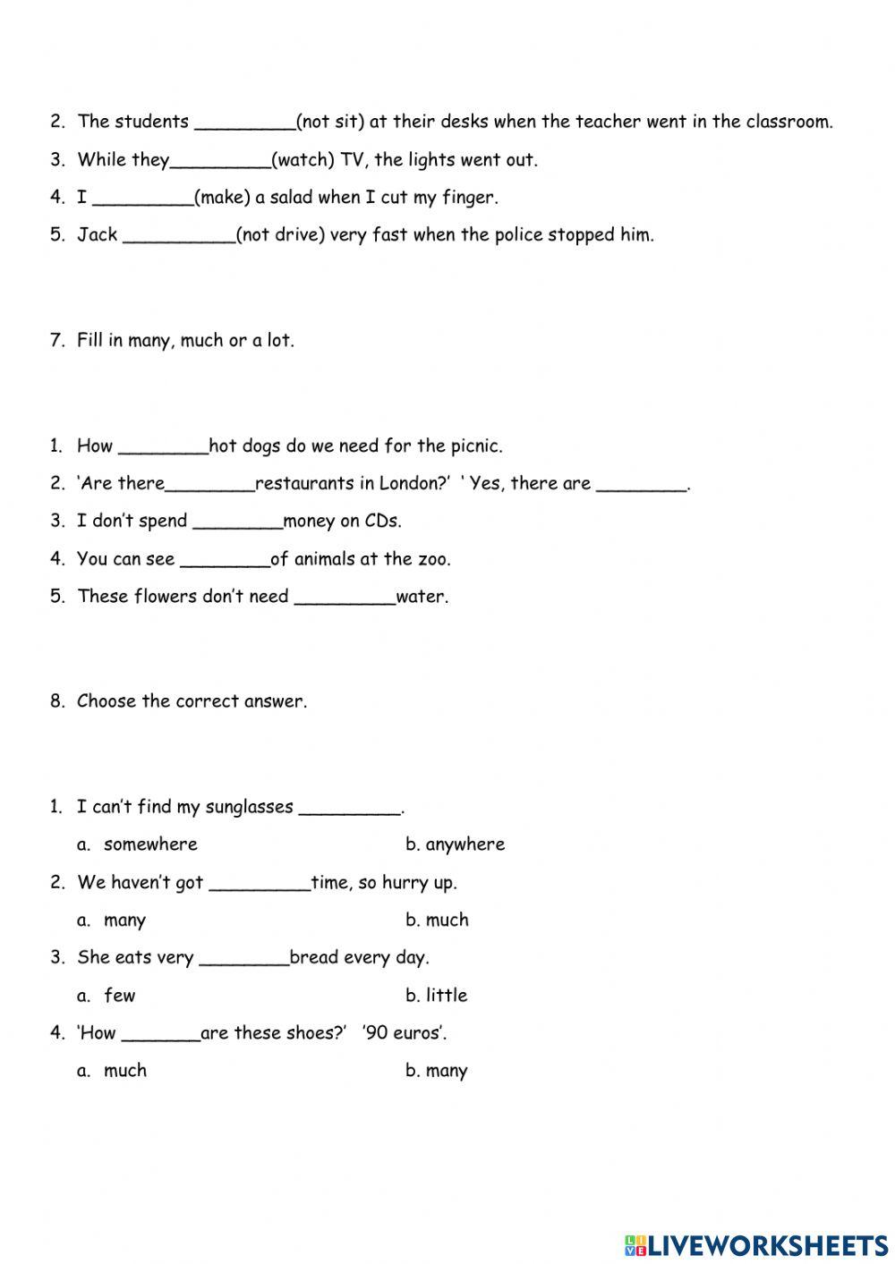 Revision test : unit 2, b' class