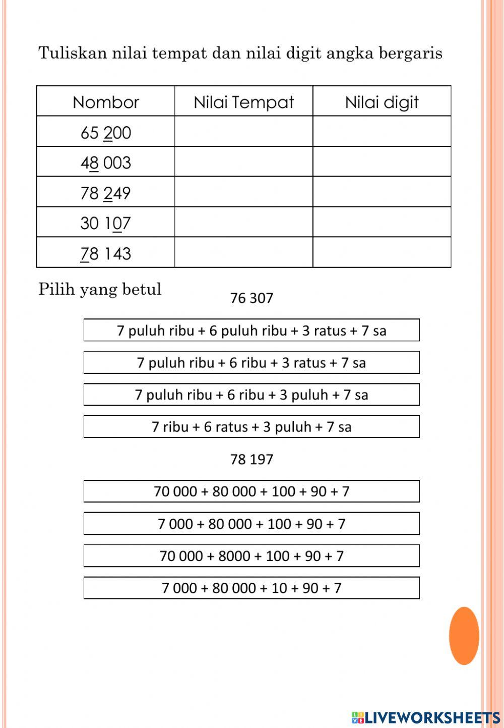 Nombor bulat hingga 100000