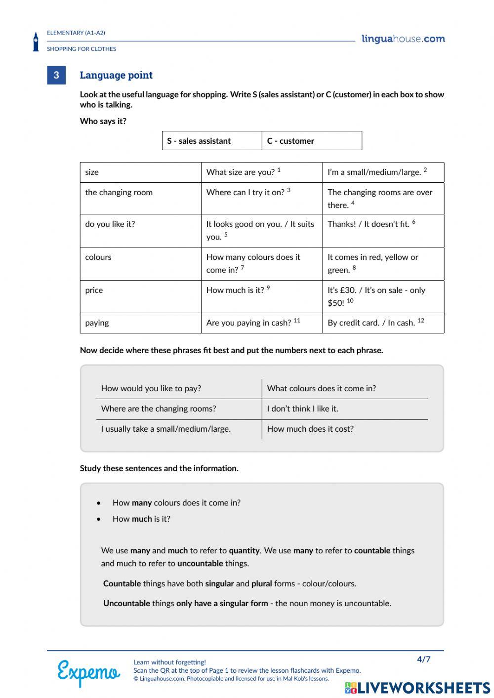 Shopping for Clothes 