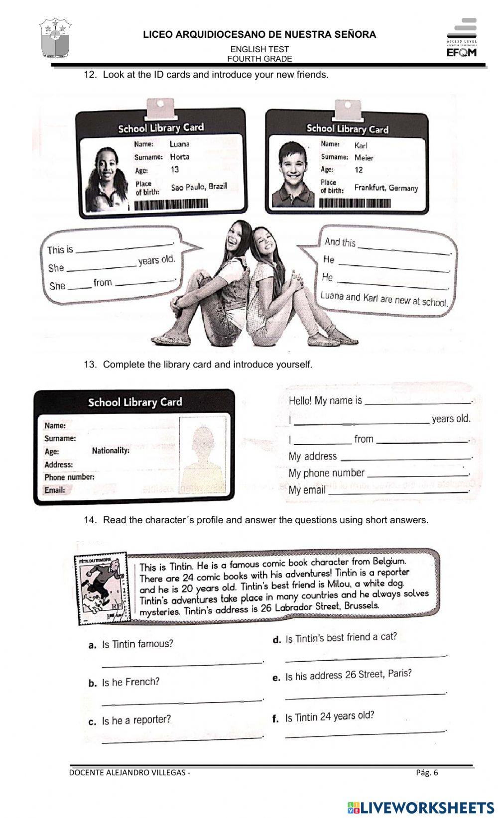 Personal information