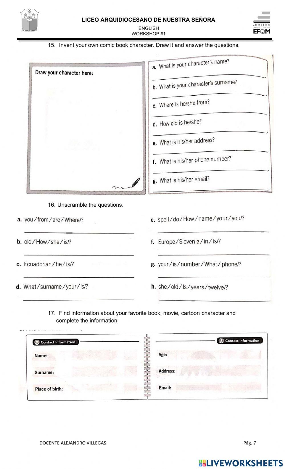 Personal information