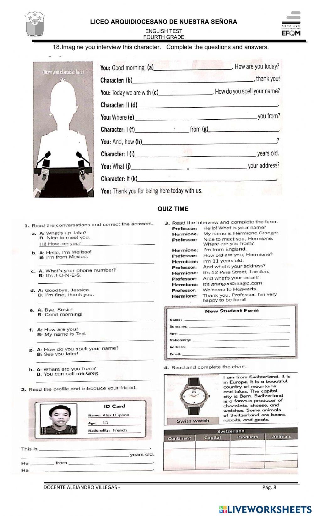 Personal information