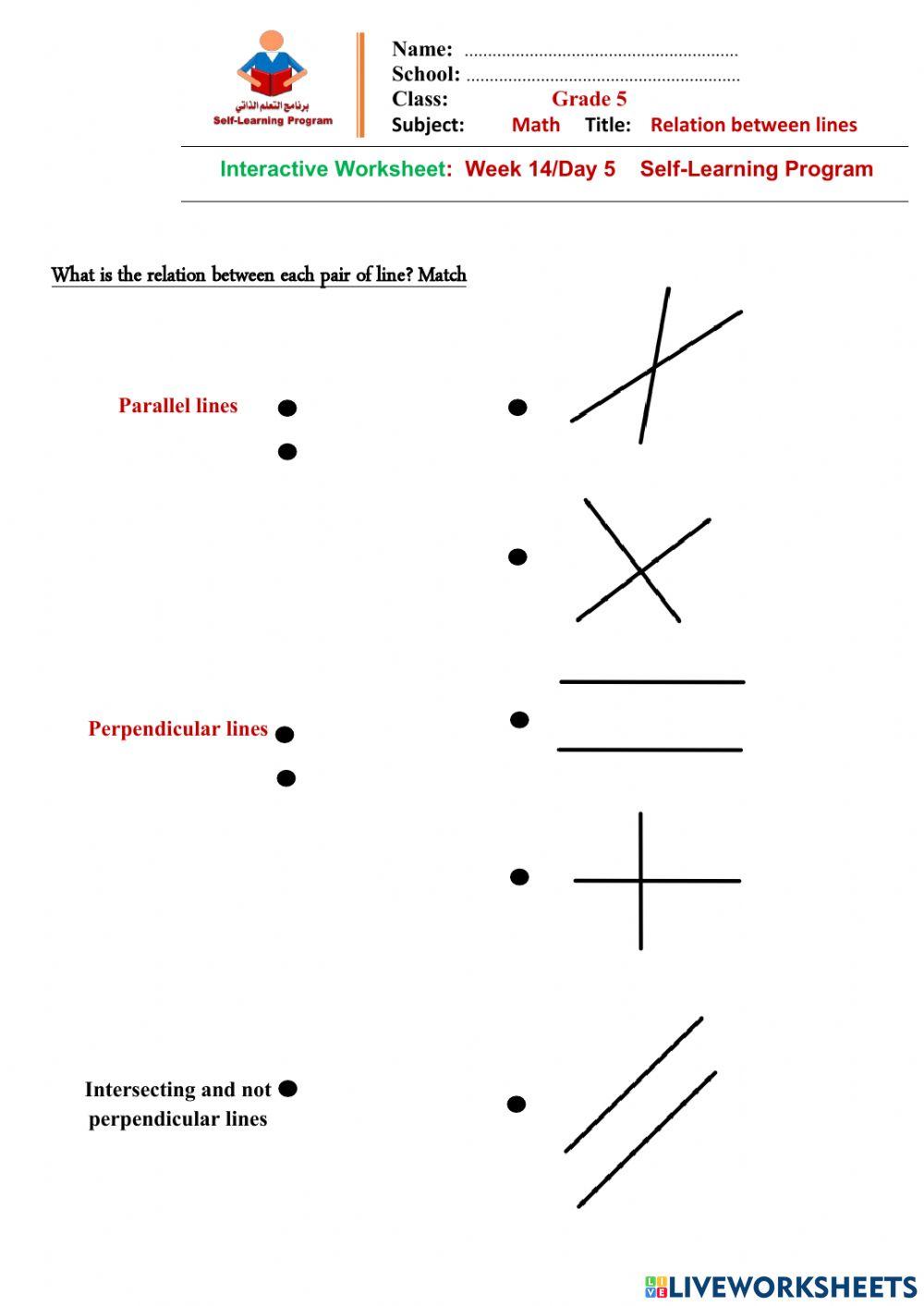 Relation between lines