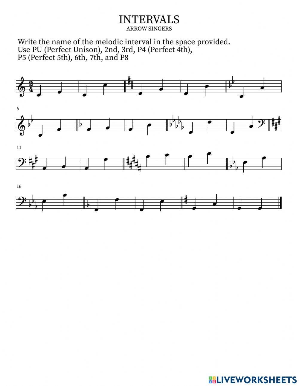 Melodic intervals