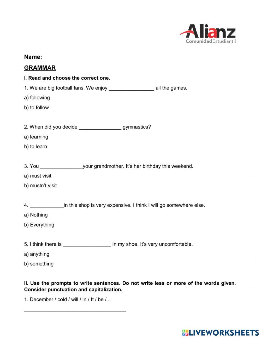 CAMBRIDGE 5th Grade A EXERCISE 2