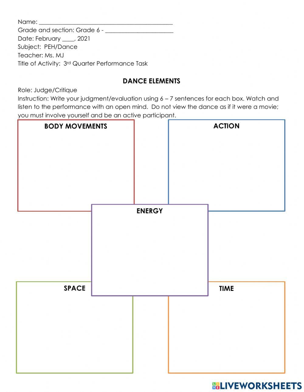 3rd Qtr. Performance Task