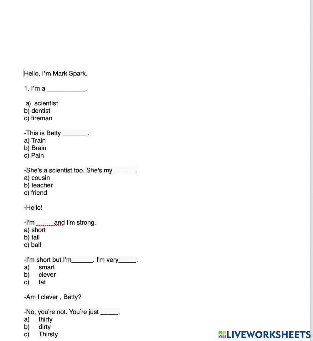 Present simple of to be