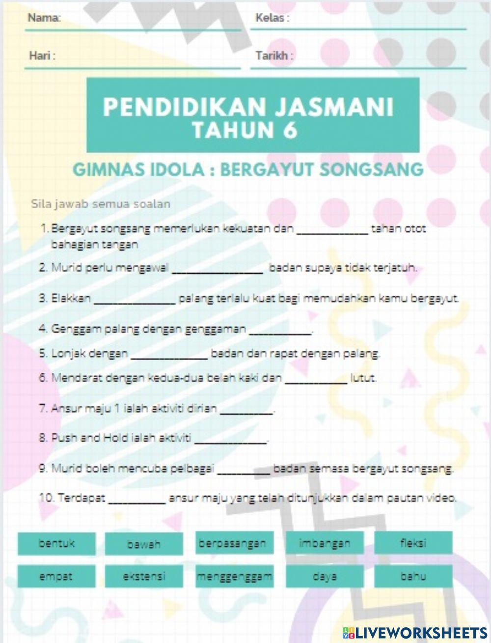 Pendidikan Jasmani Tahun 6