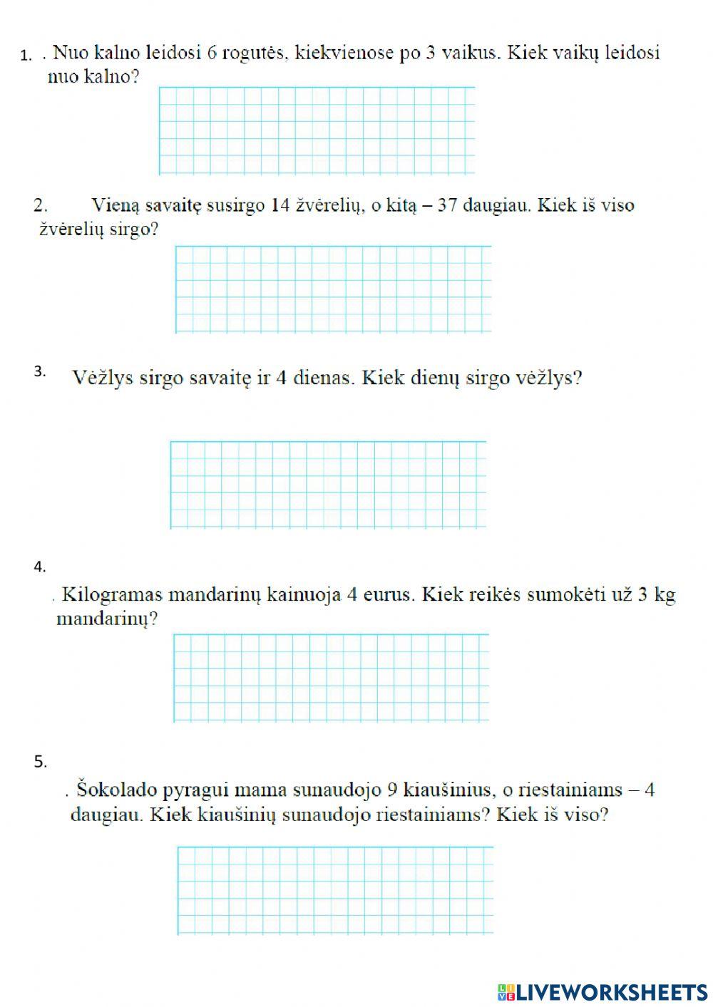 Matematikos užduotys