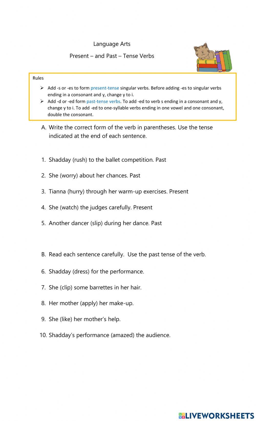 Present and Past Verb Tense