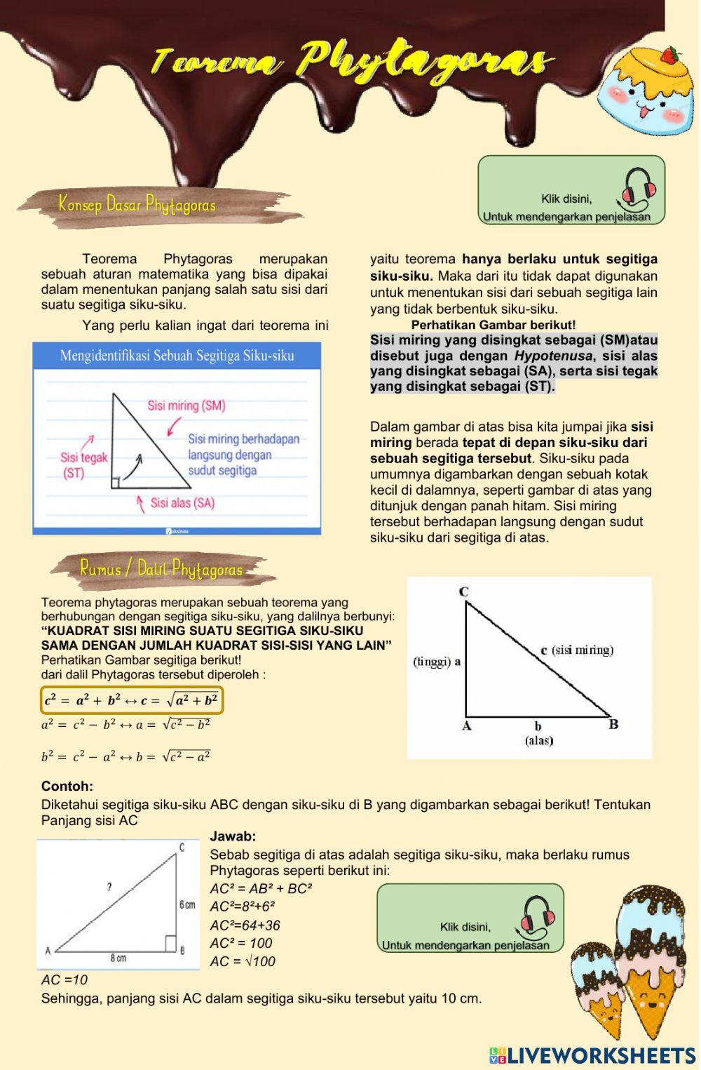 Lkpd 8 - teorema phytagoras