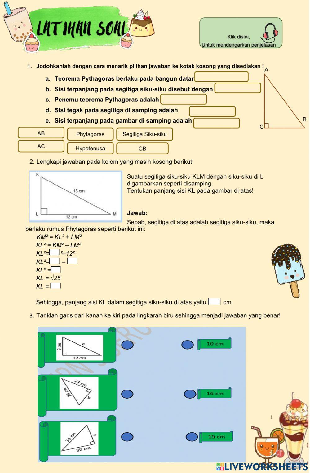 Lkpd 8 - teorema phytagoras