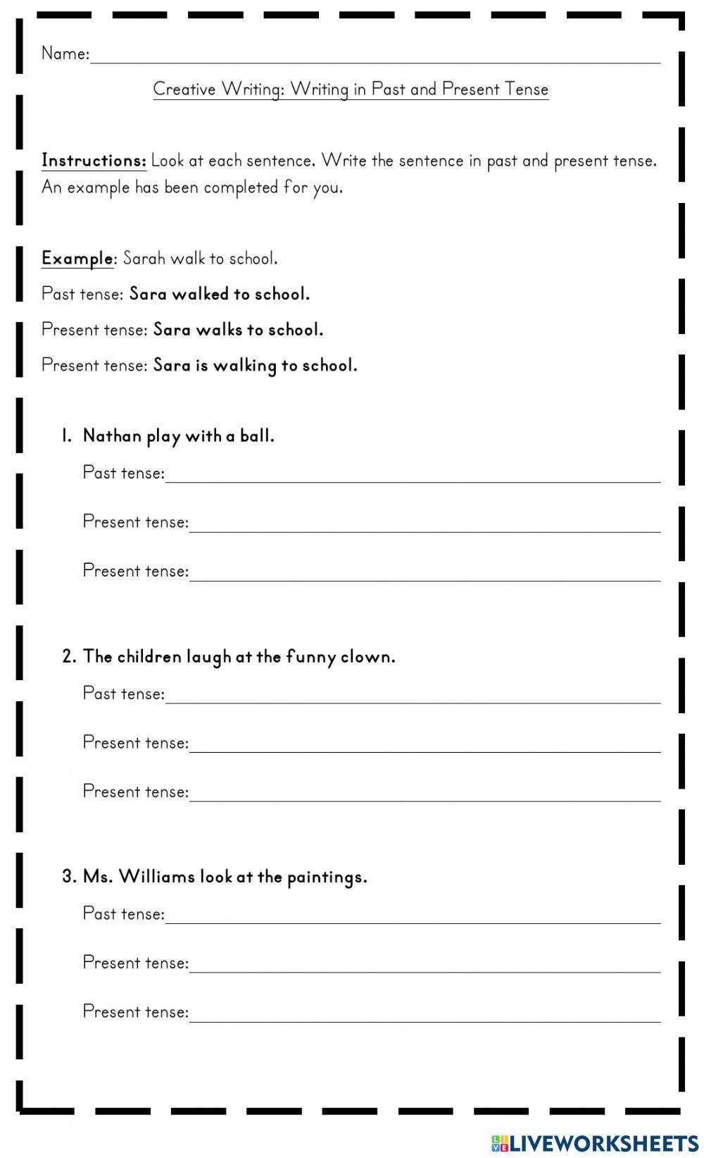 Writing In Past And Present Tense