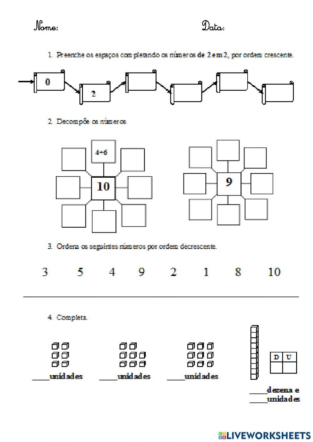 Decomposição da dezena