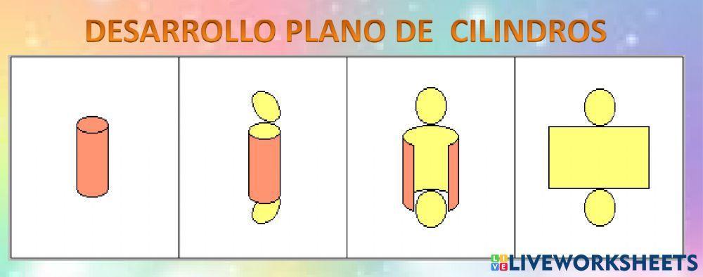 Desarrollo plano del cono y cilindro, secciones cónicas