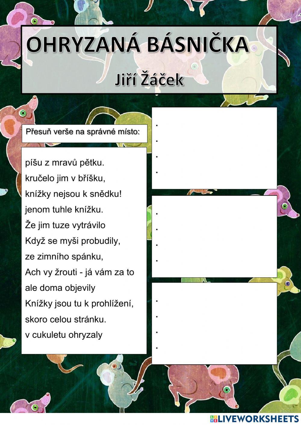 Ohryzaná básnička (Jiří Žáček) Ohryzaná básnička (Jiří Žáček)