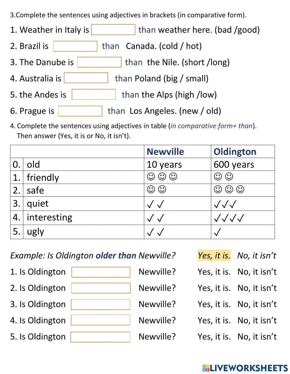 Comparative adjectives.EP1.(pg.23).