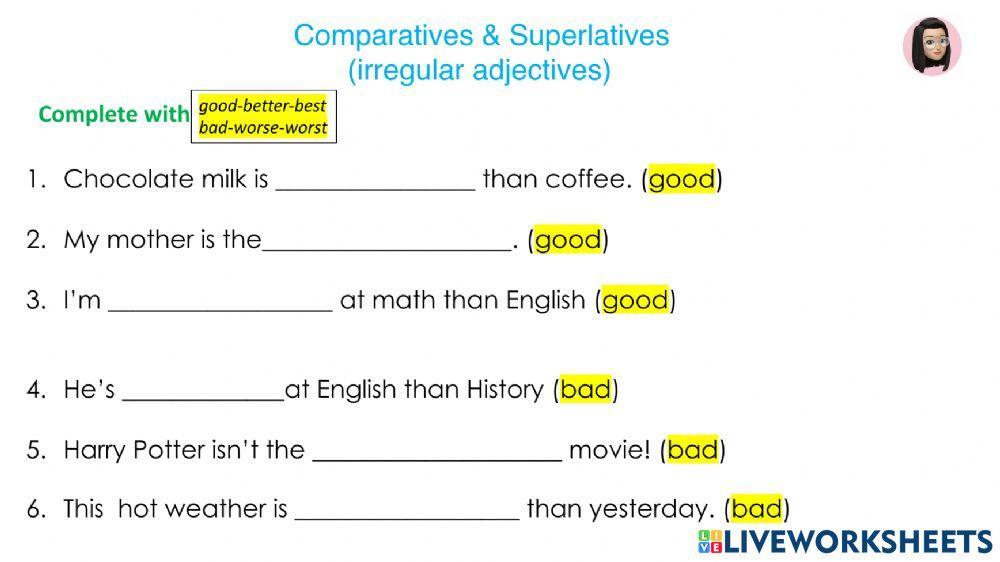 Comparatives & Superlatives