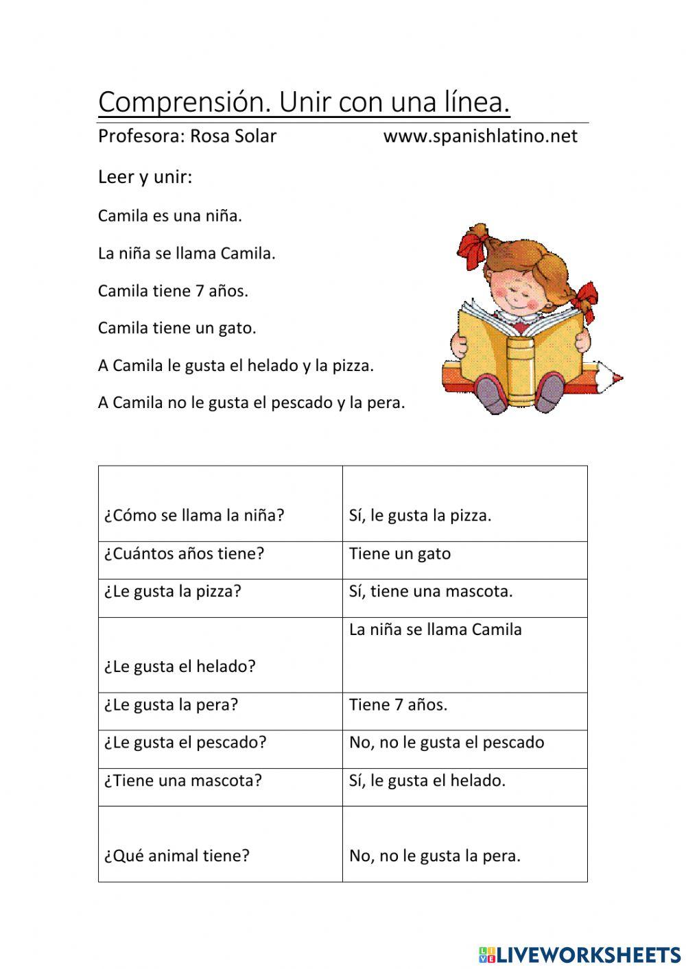 Comprensión de lectura