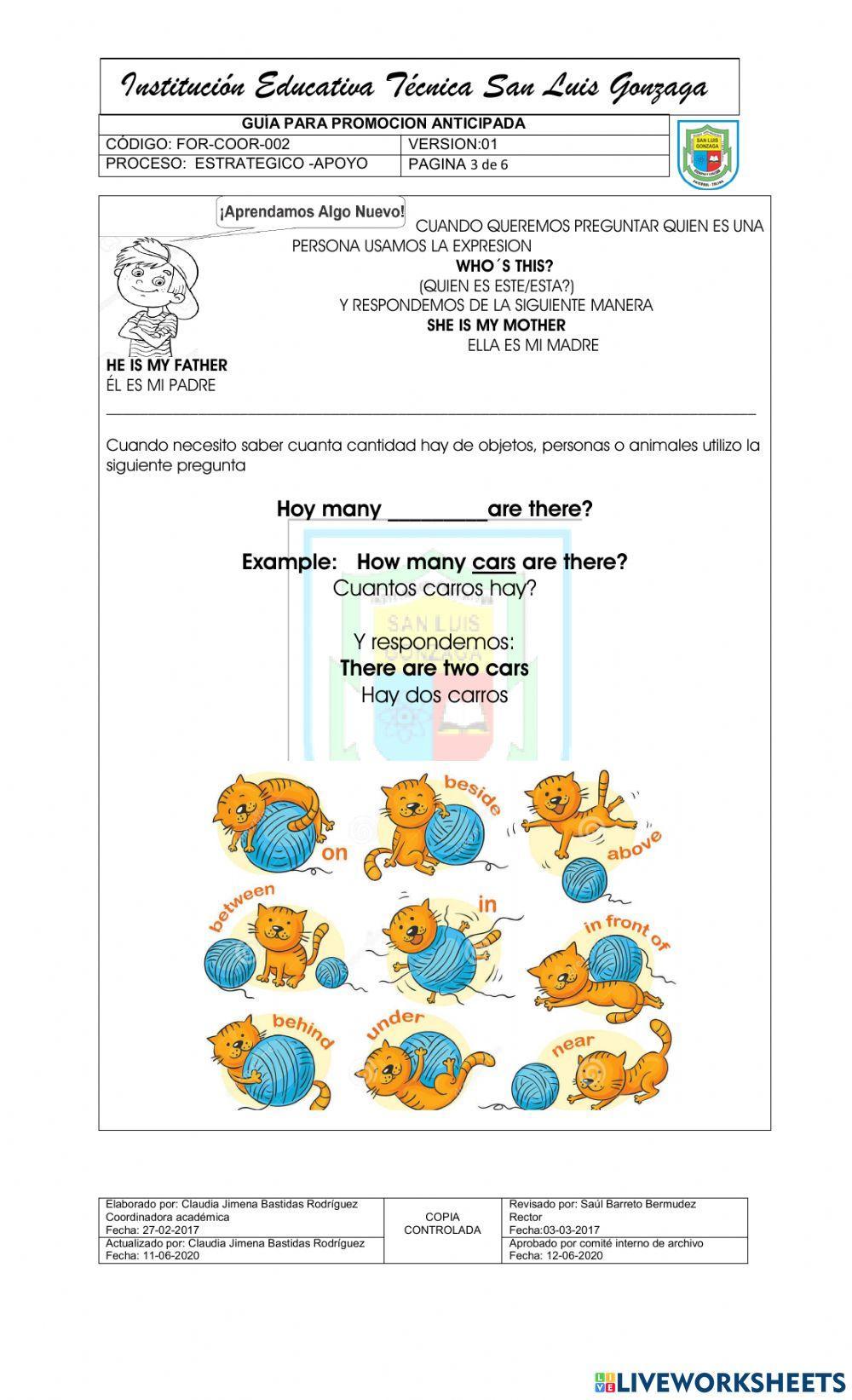 Taller No 1 ingles 2021