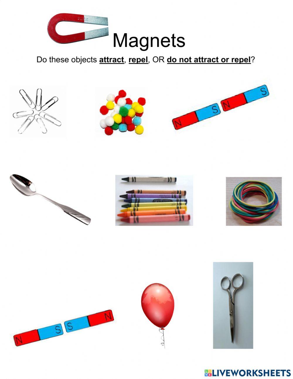 Magnets repel and attract online exercise for live worksheets