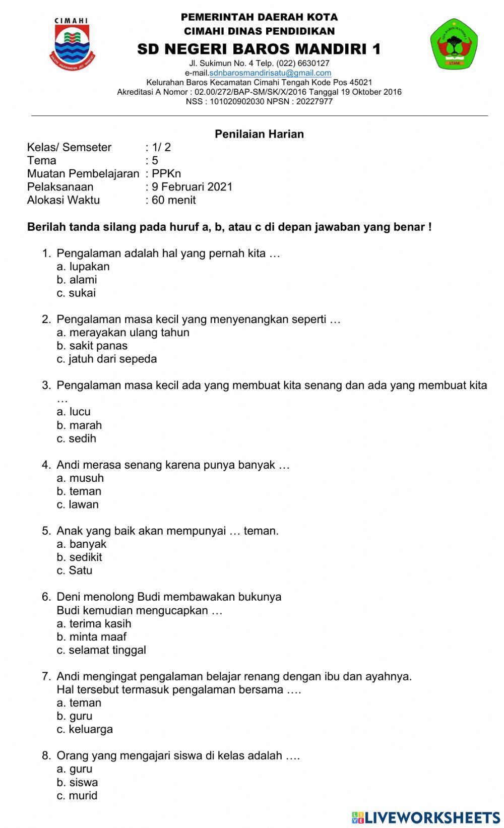 PH Kelas 1 5 Muatan PPKn