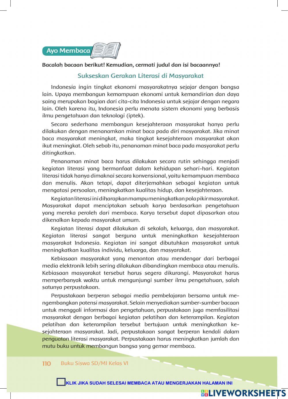 Tema 6 Sub Tema 3 Pembelajaran 4