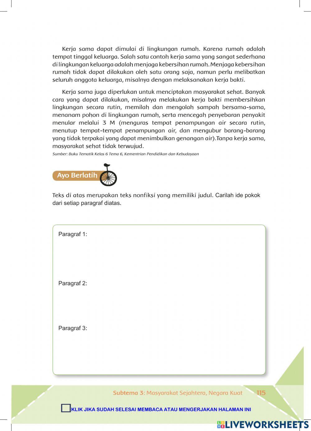 Tema 6 Sub Tema 3 Pembelajaran 5