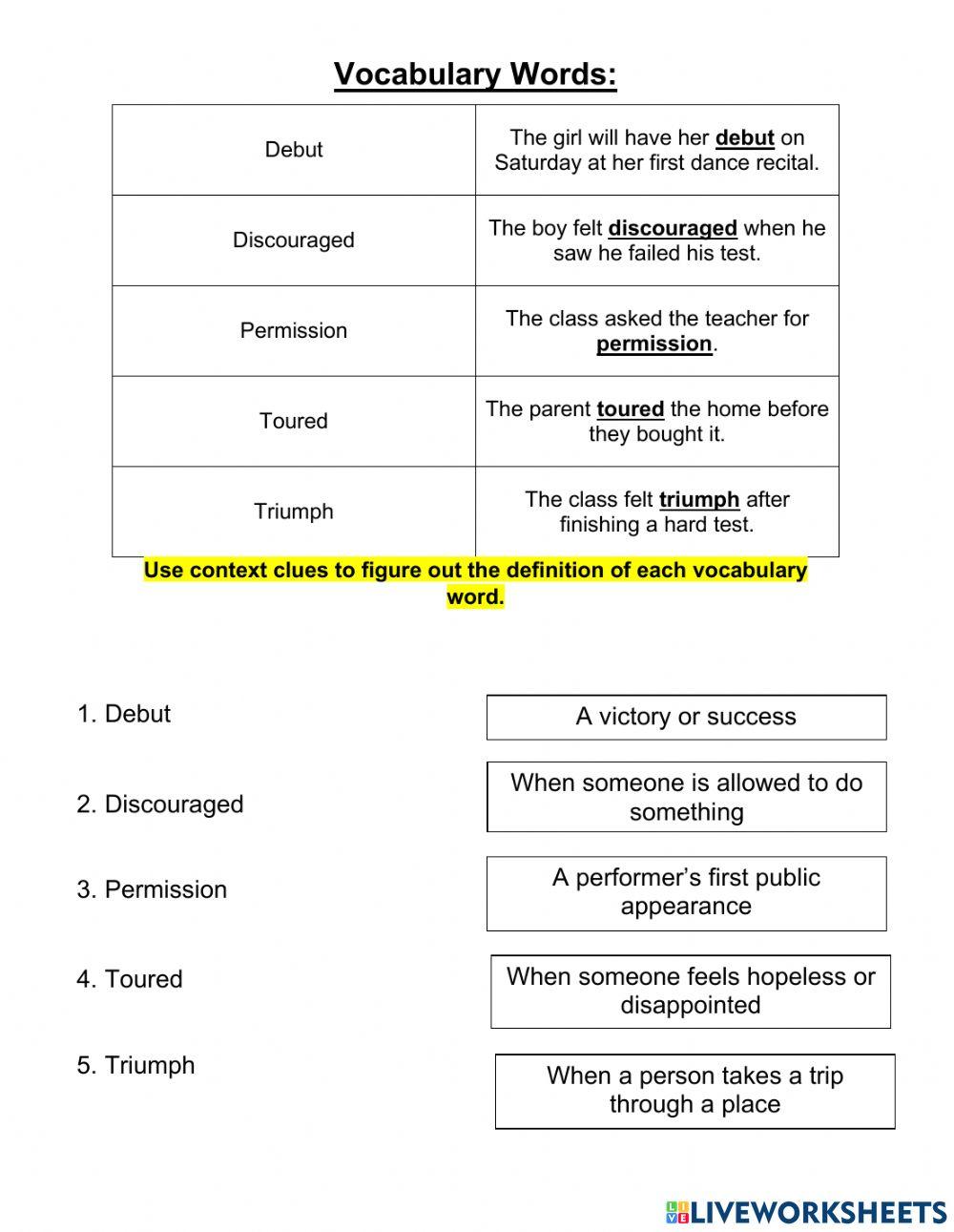 Grade 4 Context Clues Lesson 10 pt 1