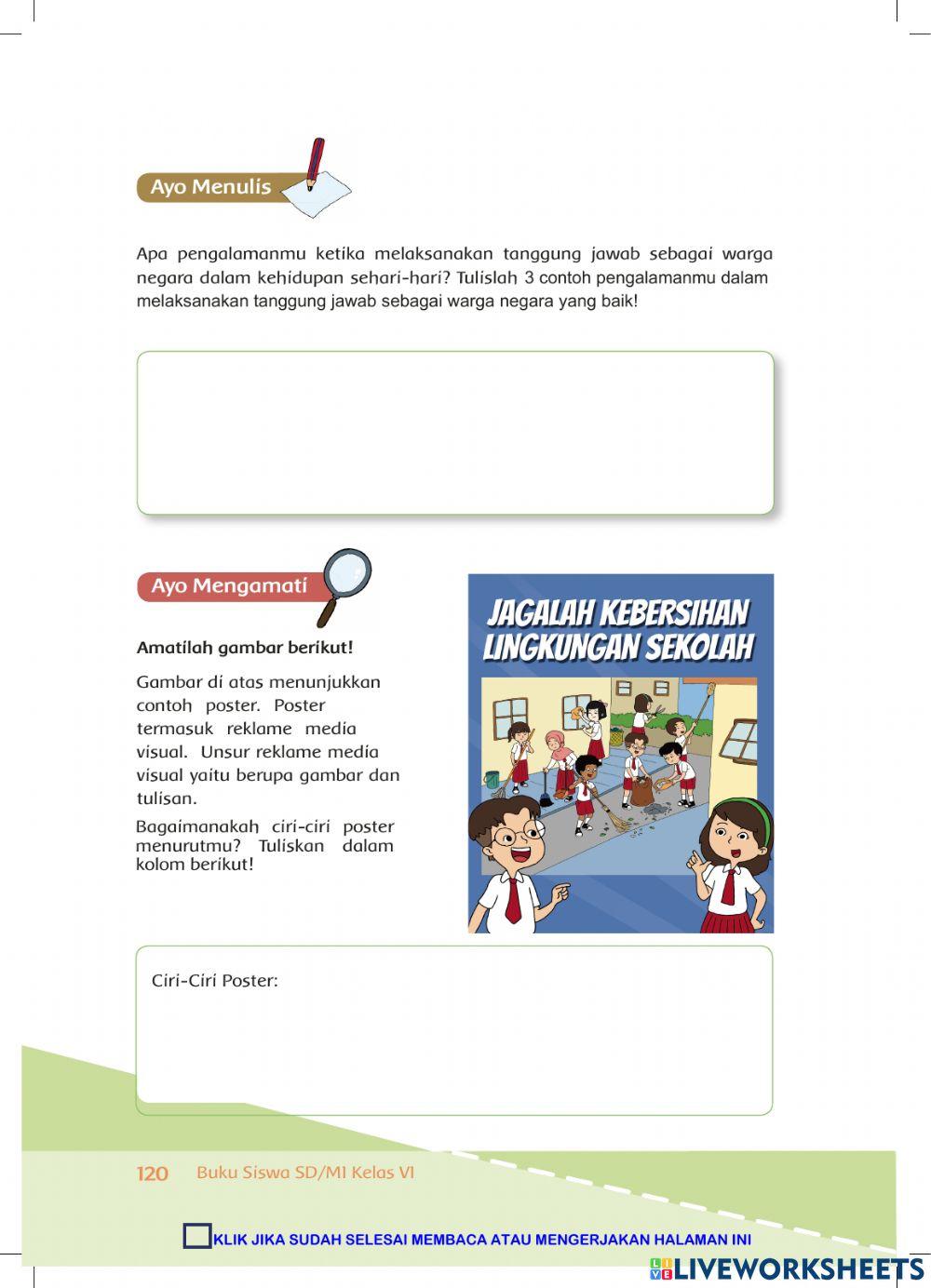 Tema 6 Sub Tema 3 Pembelajaran 6