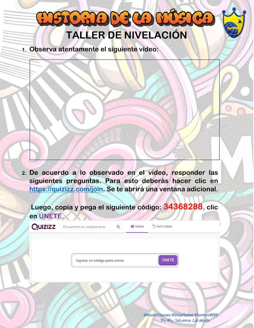 TALLER: HISTORIA DE LA MÚSICA