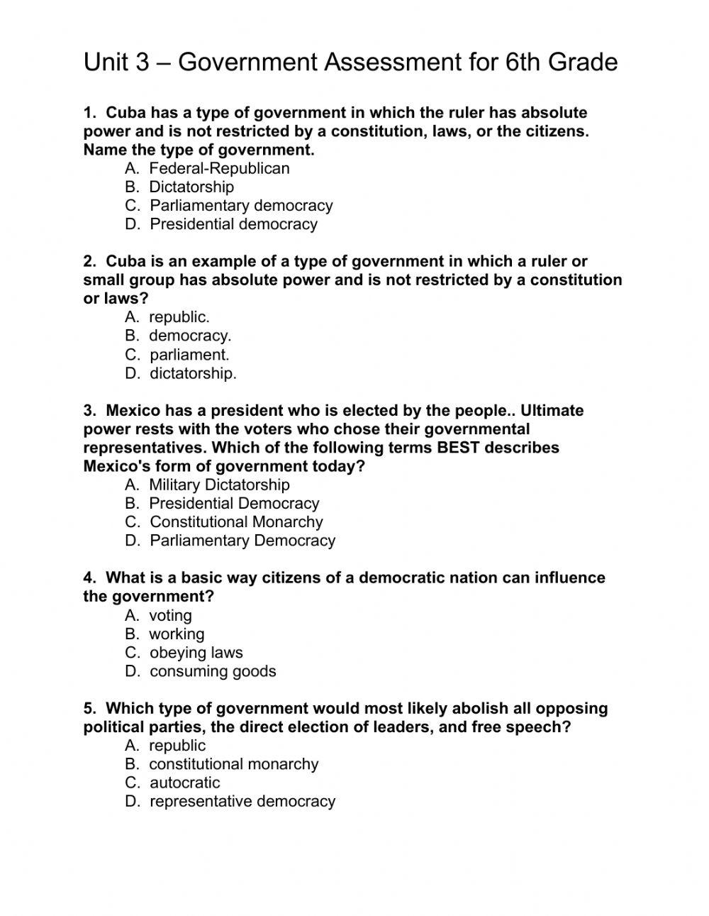 unit-3-government-assessment-worksheet-live-worksheets