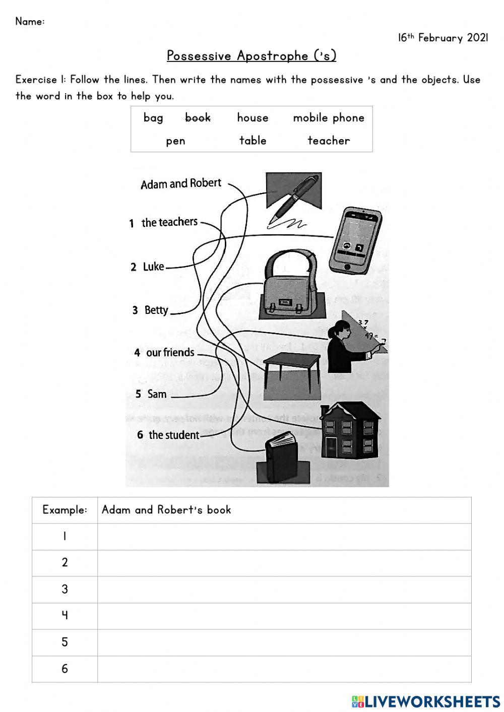 Possessive Apostrophe and be: questions