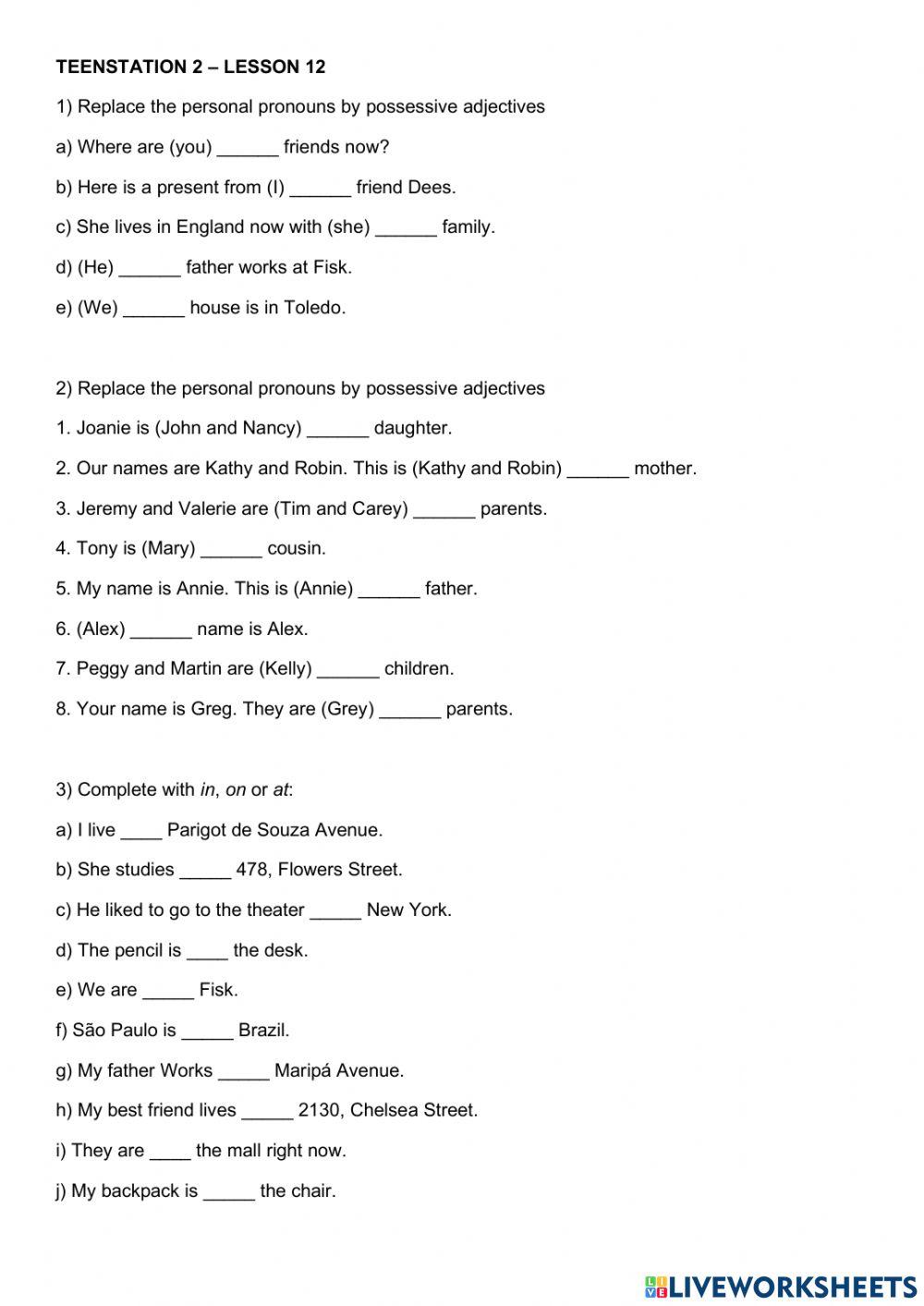 Teenstation 2 - lesson 12