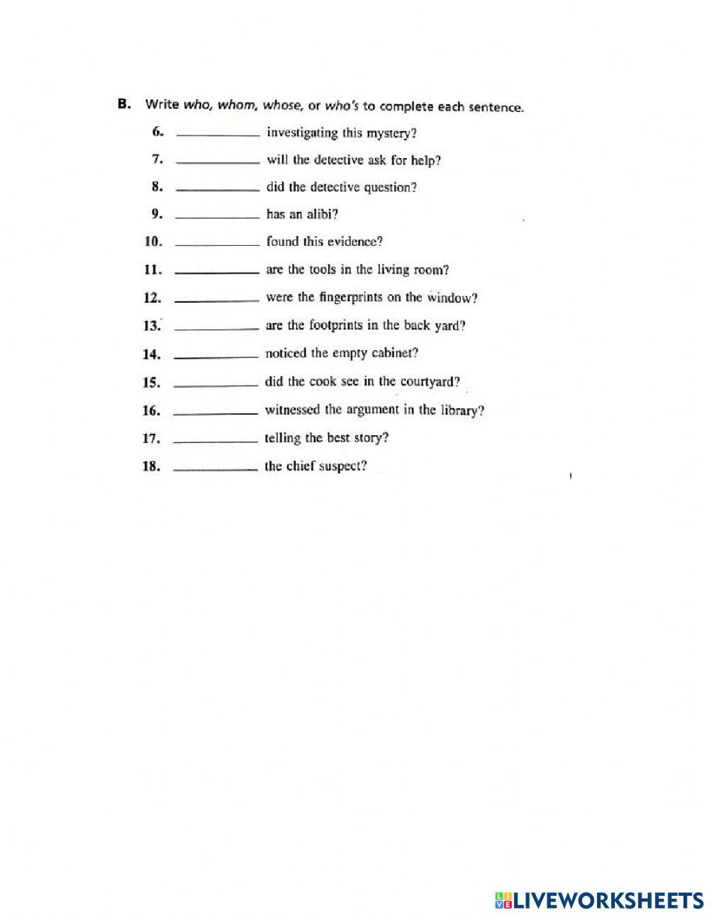 Interrogative Pronouns Interrogative Pronouns