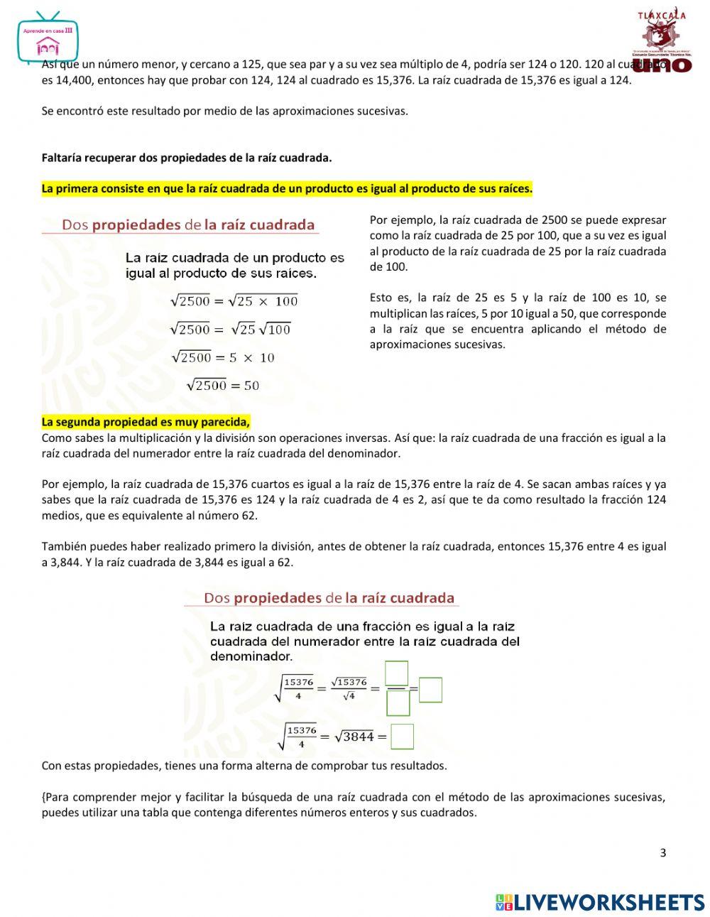 Raíz cuadrada por aproximaciones