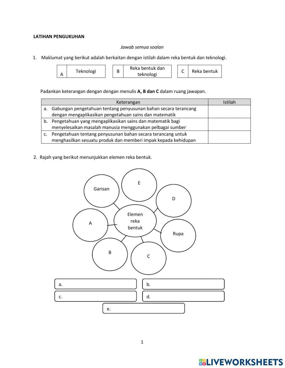 Latihan pengenalan reka bentuk