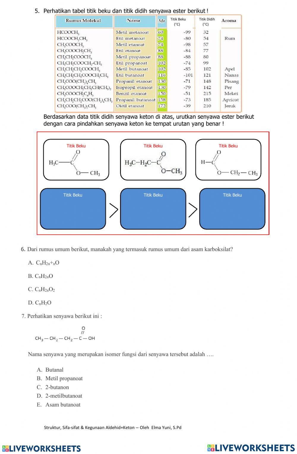 Asam karboksilat dan ester