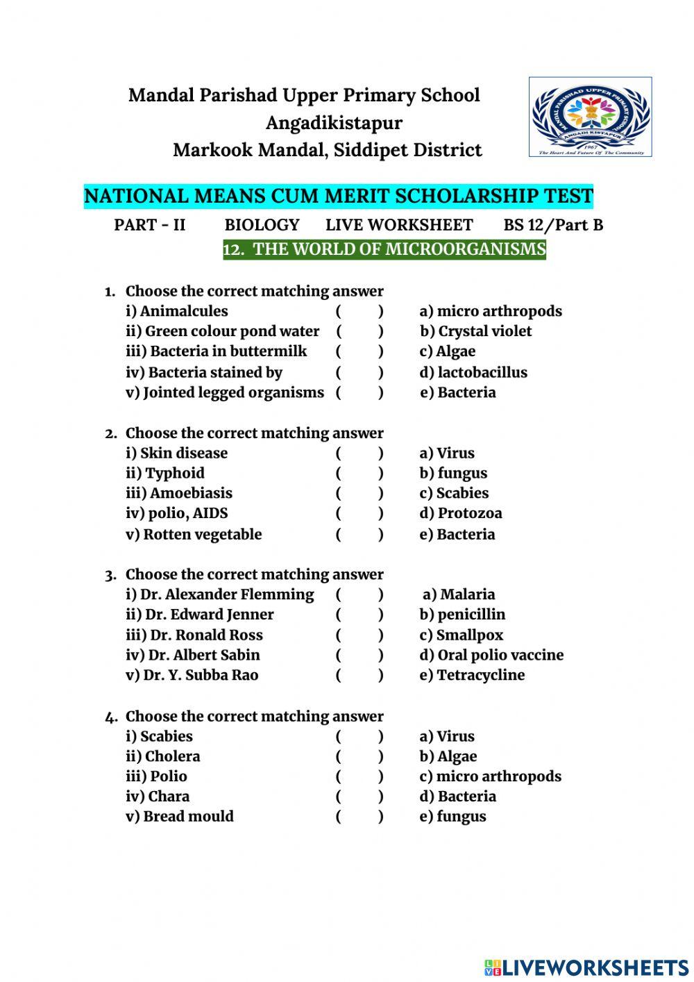 12. The world of Microorganisms Part-B