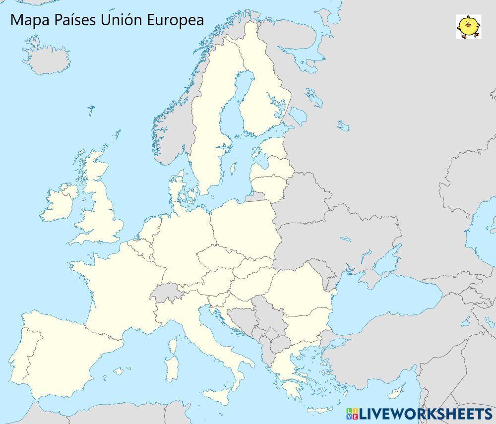 Mapa Países Unión Europea